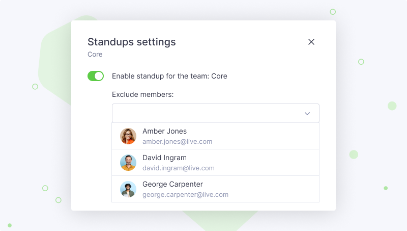 Standups Exclude Members