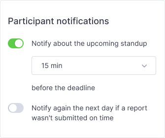 Standup Notification