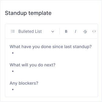 Standups Template