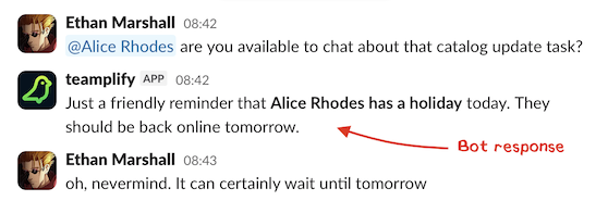 Availability statuses on Teamplify calendars