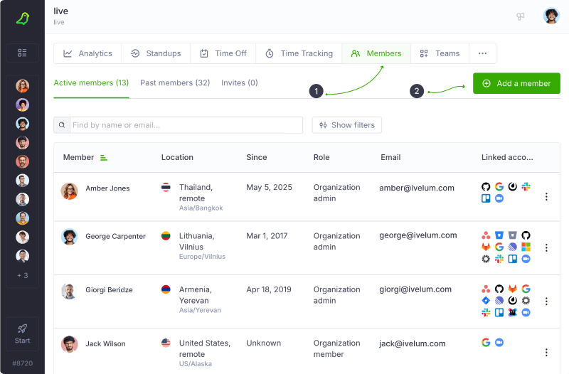 Adding members to your workspace