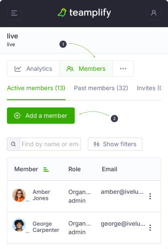 Adding members to your workspace