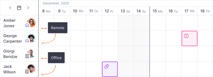 Locations on Teamplify calendars