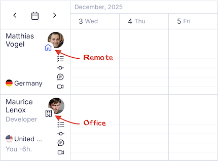 Locations on Teamplify calendars