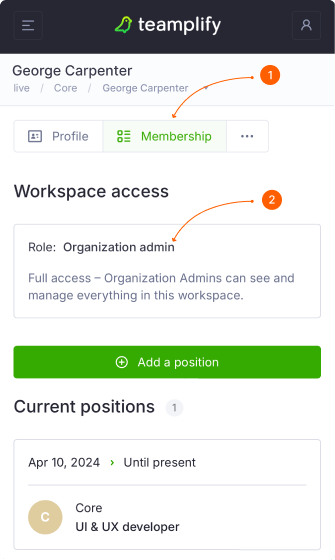 How to change an access role