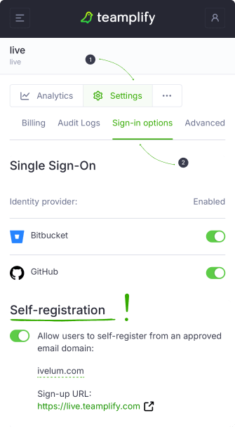 Self-registration