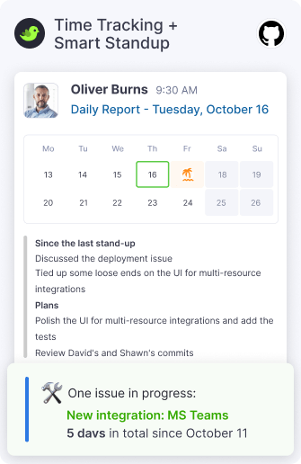 Time Tracking + Smart Standup