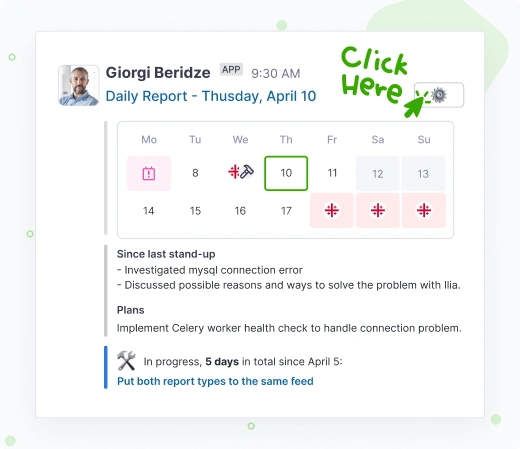 Slack notification with the configure button